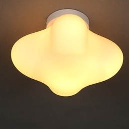 22*22CM Zeitgenössische Und Vertraglich Einkopf Glück Gras Glaskuppel Licht