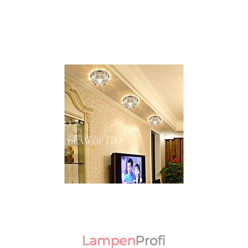 Kristall Deckenleuchte Spotlight SMD 3W Kreative Lampe Absorbieren Kuppel Licht