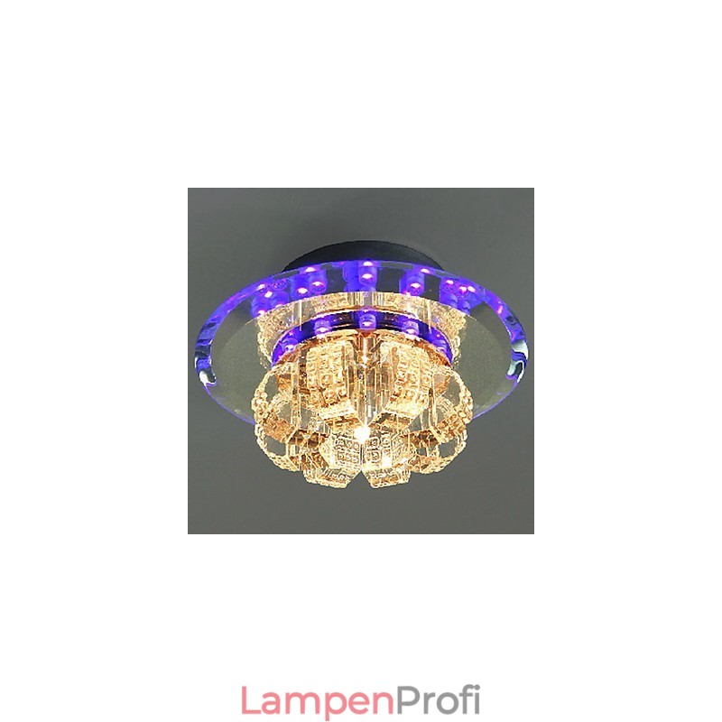 Moderne zeitgenössische Kristall galvanisierte Kristall Flush Mount
