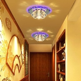 Moderne zeitgenössische Kristall galvanisierte Kristall Flush Mount