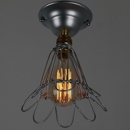 Landhausstil Mini Lampe 1 Licht Malerei Verarbeitung Silber