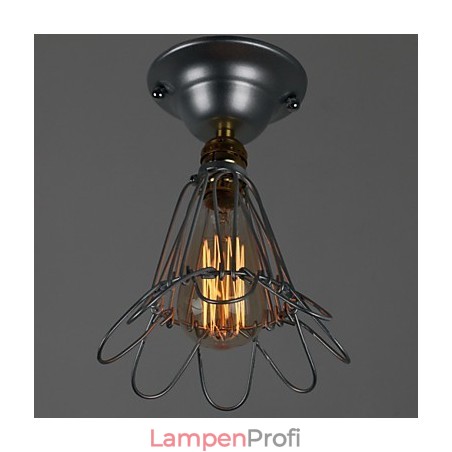 Landhausstil Mini Lampe 1 Licht Malerei Verarbeitung Silber Landhausstil Mini Lampe 1 Licht Malerei Verarbeitung Silber