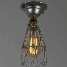 Landhausstil Mini Lampe 1 Licht Malerei Verarbeitung Silber