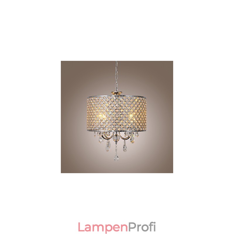 Trommel Kronleuchter Kristall Moderne 4 Lichter Pendelleuchte