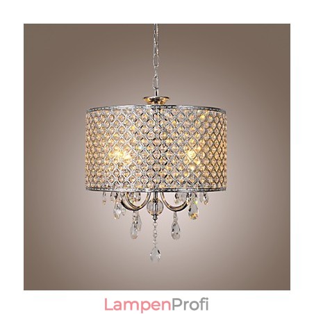 Trommel Kronleuchter Kristall Moderne 4 Lichter Pendelleuchte
