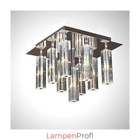 Moderne zeitgenössische Kristall Chrom Metall Unterputz Moderne zeitgenössische Kristall Chrom Metall Unterputz