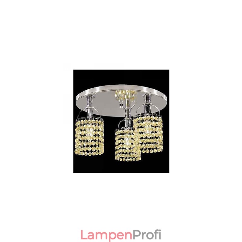 Moderne zeitgenössische Kristall galvanisierte Metall Kronleuchter Unterputz