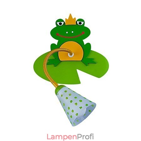 Moderne Wandleuchte für Kinder aus Holz mit 1 Licht im Frosch-Design