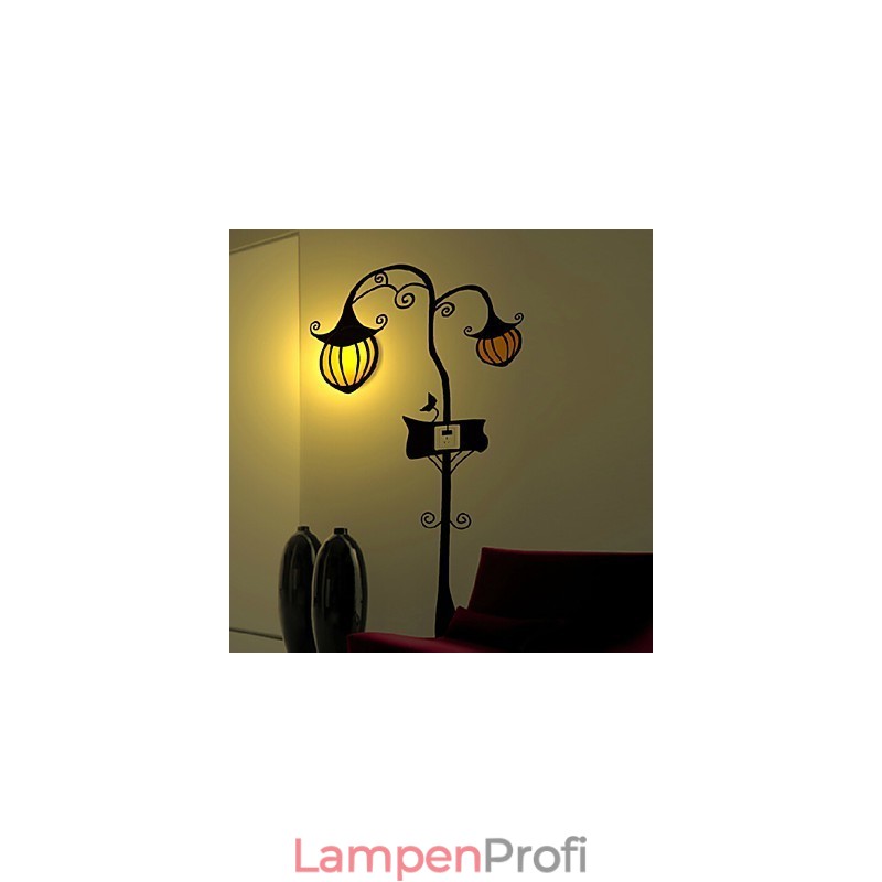 Kürbis Hochtemperaturbeständige Kunststoffleuchte und kreative 3D-Tapeten-Wandleuchte