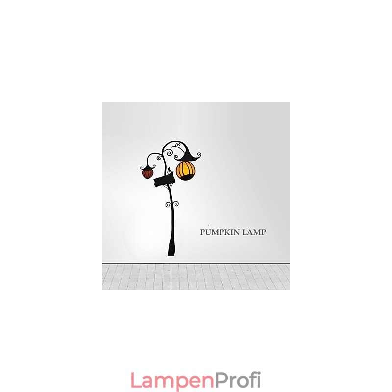 Kürbis Hochtemperaturbeständige Kunststoffleuchte und kreative 3D-Tapeten-Wandleuchte