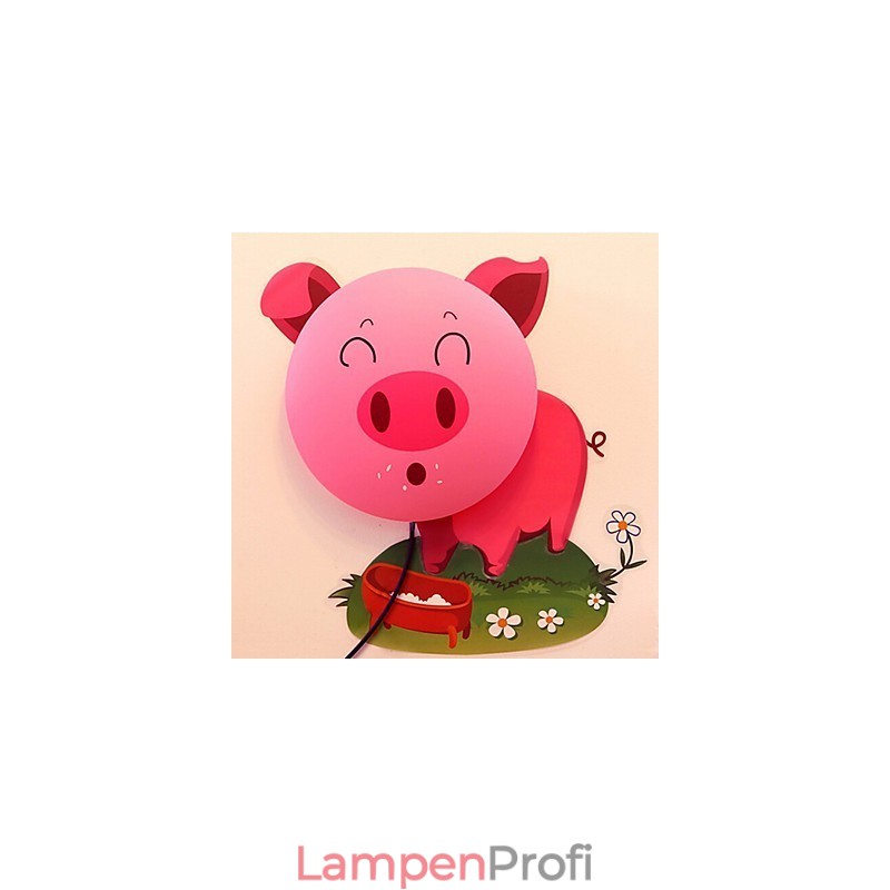 Schwein Hochtemperaturbeständiges Kunststofflicht und 10 ° C können kreative 3D-Tapeten-Wandlampe entfernen