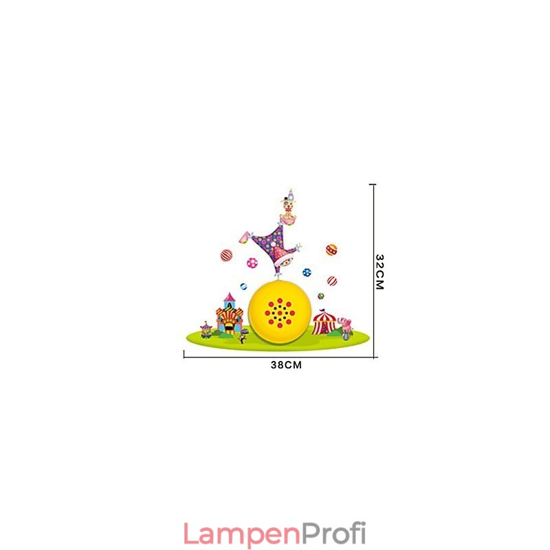 Clown Hochtemperaturbeständiges Kunststofflicht und 10 ° C können kreative 3D-Tapeten-Wandlampe entfernen