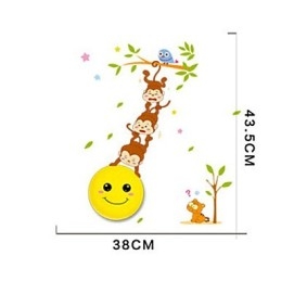 Wandaufkleber Affen Licht aktiviert intelligente Induktion smetope Schmuck Wandlampe