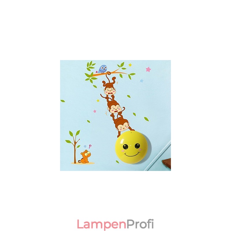 Wandaufkleber Affen Licht aktiviert intelligente Induktion smetope Schmuck Wandlampe