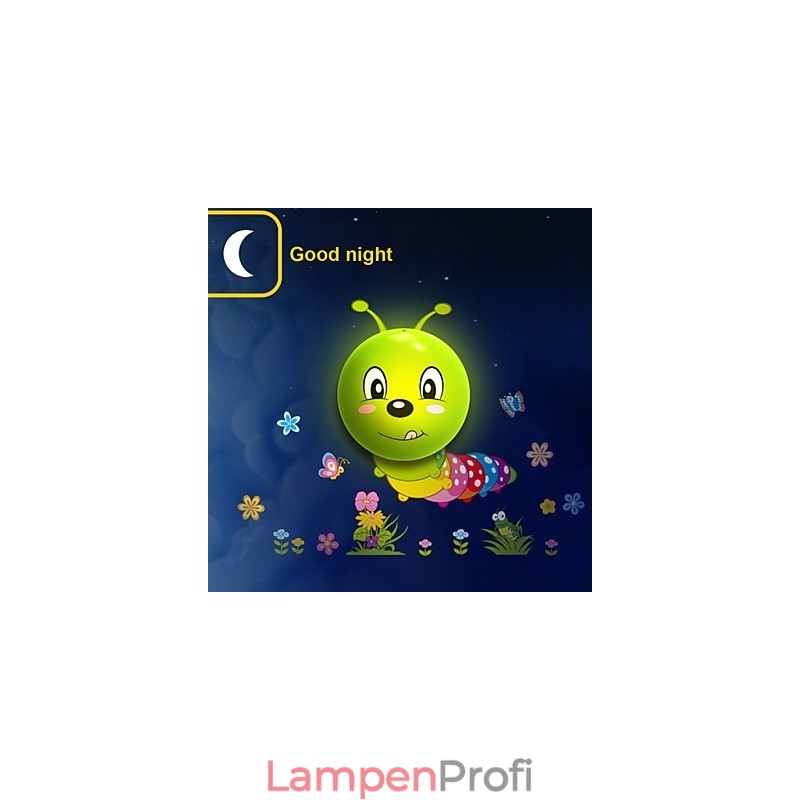 Caterpillar Hochtemperaturbeständiges Kunststofflicht und 10 ° C können kreative 3D-Tapeten-Wandlampe entfernen