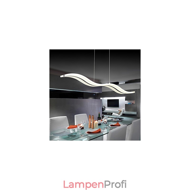 Moderne zeitgenössische Chrom-Pendelleuchte