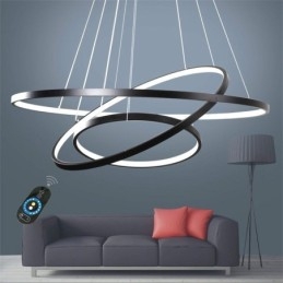 Dimmbare Pendelleuchte mit Fernbedienung Modernes Design Drei Ringe
