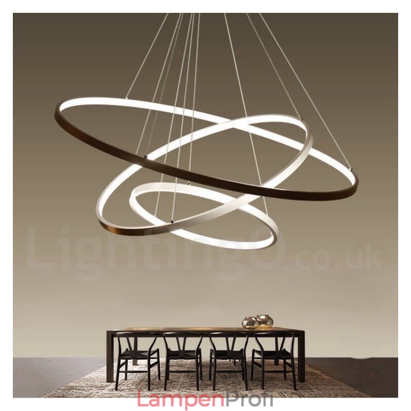 Dimmbare Pendelleuchte mit Fernbedienung Modernes Design Drei Ringe
