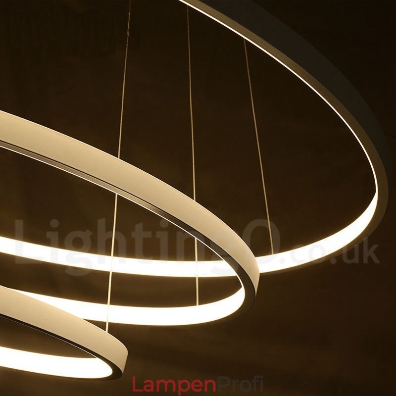 Dimmbare Pendelleuchte mit Fernbedienung Modernes Design Drei Ringe