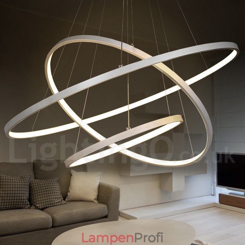Dimmbare Pendelleuchte mit Fernbedienung Modernes Design Drei Ringe