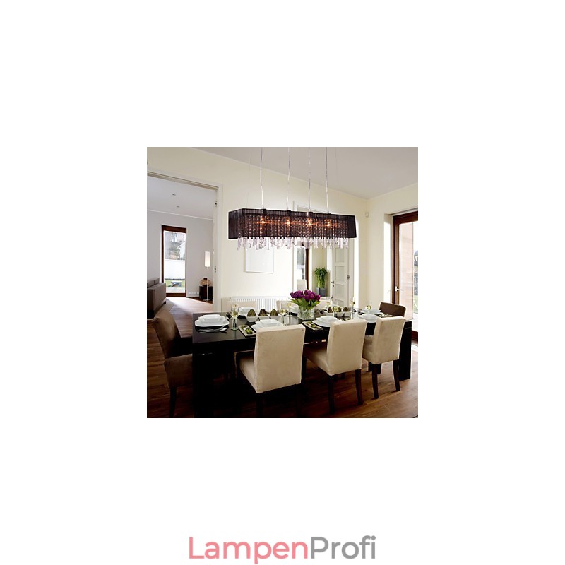 Moderne zeitgenössische Insel Kristall Andere Metall Pendelleuchte