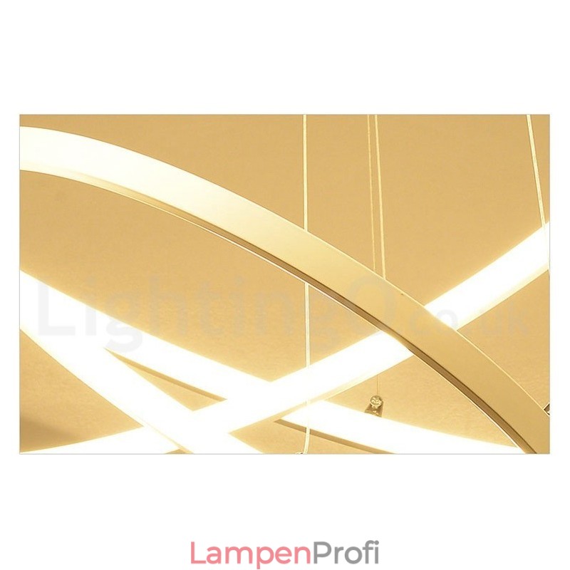 Dimmbare Pendelleuchte mit Fernbedienung Modernes Design Drei Ringe