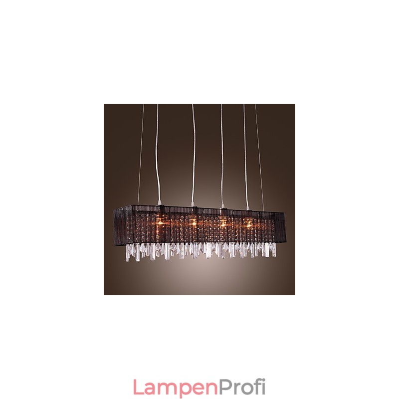 Moderne zeitgenössische Insel Kristall Andere Metall Pendelleuchte