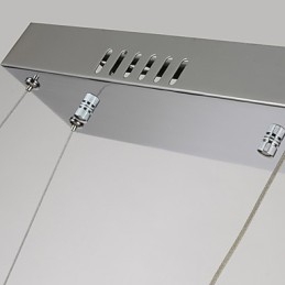 Moderne zeitgenössische Kristall Chrom Metall Pendelleuchte