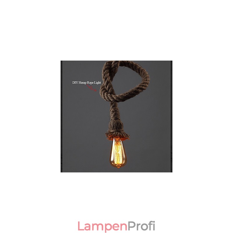 1 Licht DIY Kunst Hanfseil Licht Kreativer Hanfseil Kronleuchter