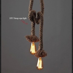 1 Licht DIY Kunst Hanfseil Licht Kreativer Hanfseil Kronleuchter