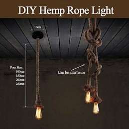 1 Licht DIY Kunst Hanfseil Licht Kreativer Hanfseil Kronleuchter