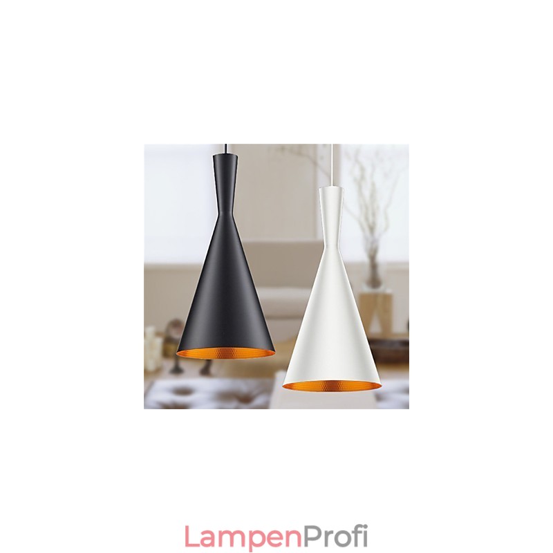 Pendelleuchte Retro Vintage Tom Dixon Design Schwarz Weiß C Typ Cafe Pendelleuchten