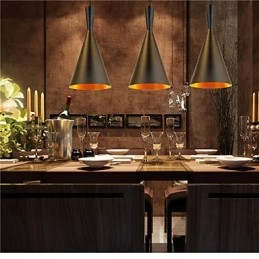 Pendelleuchte Retro Vintage Tom Dixon Design Schwarz Weiß C Typ Cafe Pendelleuchten