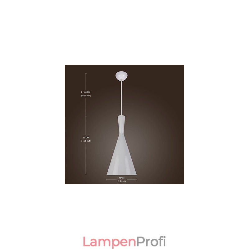 Pendelleuchte Retro Vintage Tom Dixon Design Schwarz Weiß C Typ Cafe Pendelleuchten