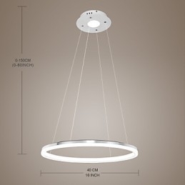 Modernes Design Pendelleuchte Hochwertige Acryl Single Ring Fit