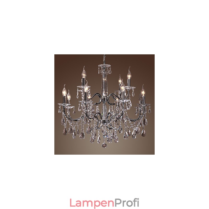 Kronleuchter Kristall Modern 2 Ebenen Wohnzimmer 12 Lichter