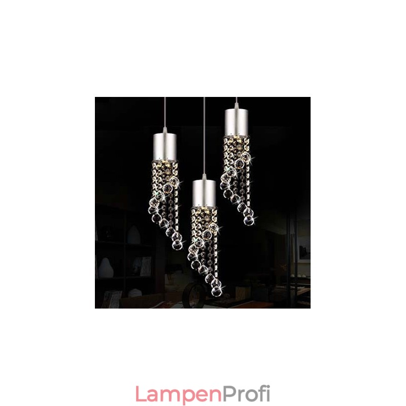 Moderne Pendelleuchte mit zeitgenössischer Malerei