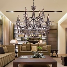 Kronleuchter Kristall Modern 2 Ebenen Wohnzimmer 12 Lichter