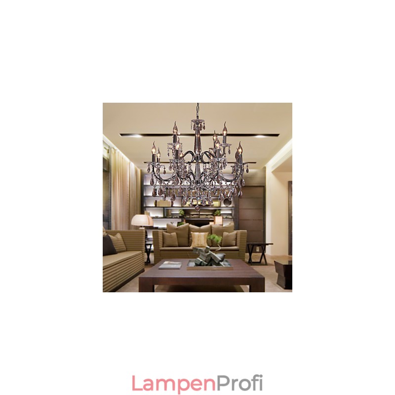 Kronleuchter Kristall Modern 2 Ebenen Wohnzimmer 12 Lichter