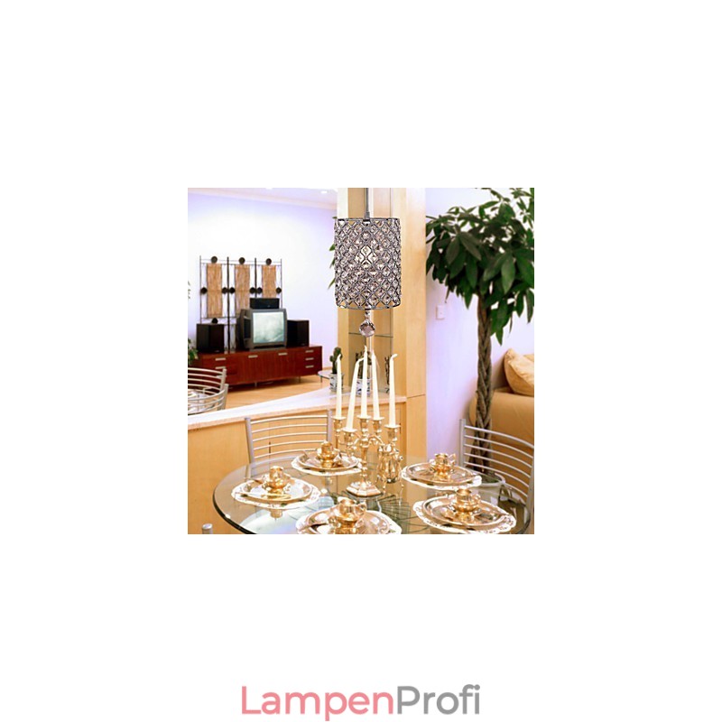 Kristalltropfen-Pendelleuchte im Zylinderstil