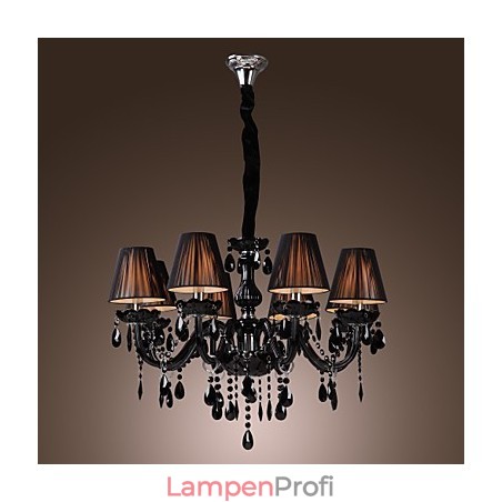 Kronleuchter Luxus Modern Schwarz Kristall Wohnzimmer 8 Lichter Kronleuchter Luxus Modern Schwarz Kristall Wohnzimmer 8 Lichter