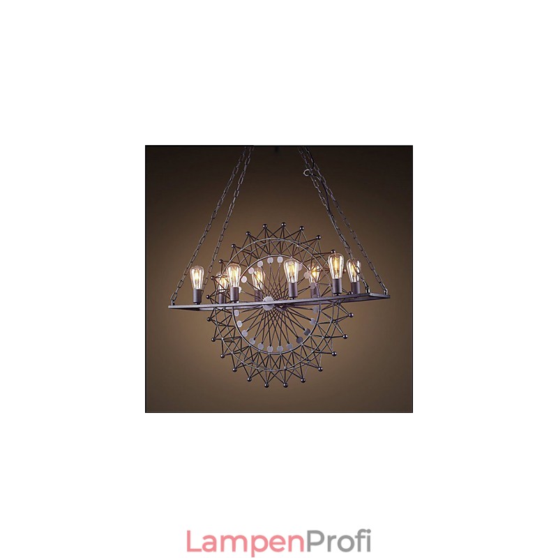 Die Skyscraper Wheel Pendelleuchte im Industriestil