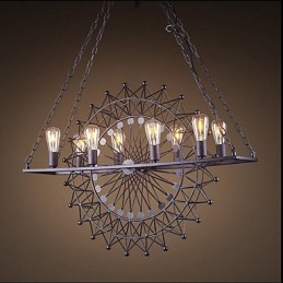 Die Skyscraper Wheel Pendelleuchte im Industriestil