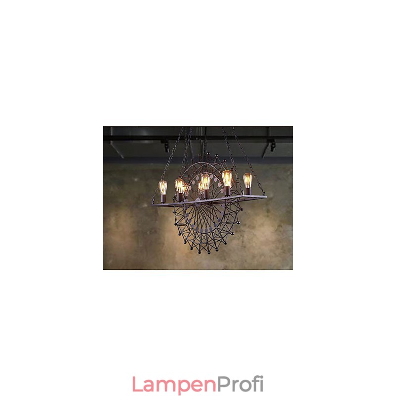 Die Skyscraper Wheel Pendelleuchte im Industriestil