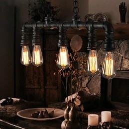 Traditionelle Klassische Vintage Laterne Land Retro Mini Stil Malerei Metall Anhänger Licht