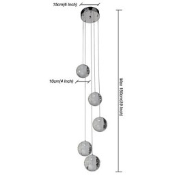Moderne Pendelleuchte Pendelleuchte Leuchten G4 Retroifit Chrom Überzug Kristall für Treppenlicht