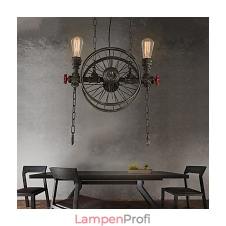 Amerikanischer Kronleuchter mit Eisenrädern