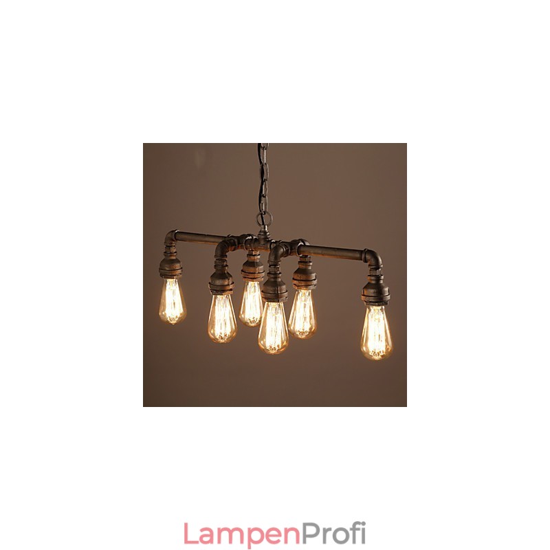 Edison Retro Loft Stil Vintage Industrielle Anhänger Licht Metall Wasser Rohr Leuchte Lampara Colgantes