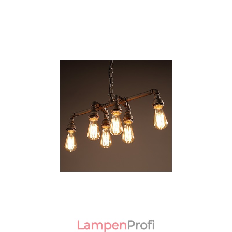 Edison Retro Loft Stil Vintage Industrielle Anhänger Licht Metall Wasser Rohr Leuchte Lampara Colgantes