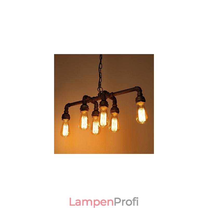 Edison Retro Loft Stil Vintage Industrielle Anhänger Licht Metall Wasser Rohr Leuchte Lampara Colgantes